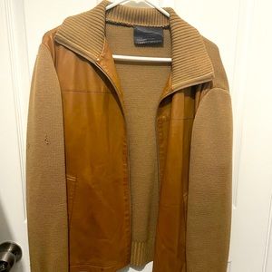 Prada Leather & Wool Jacket